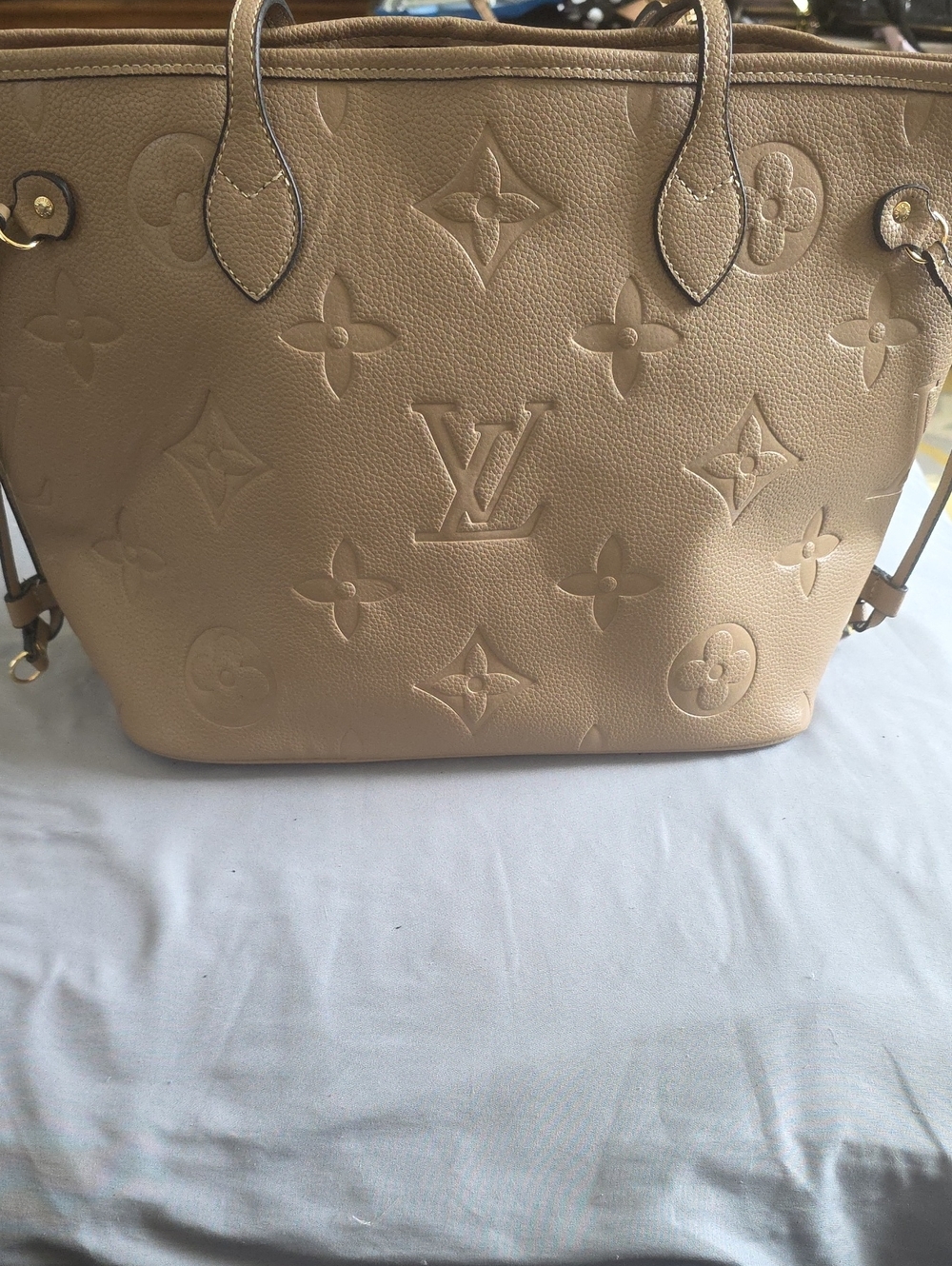 Louis Vuitton Tan Embossed Monogram Tote
